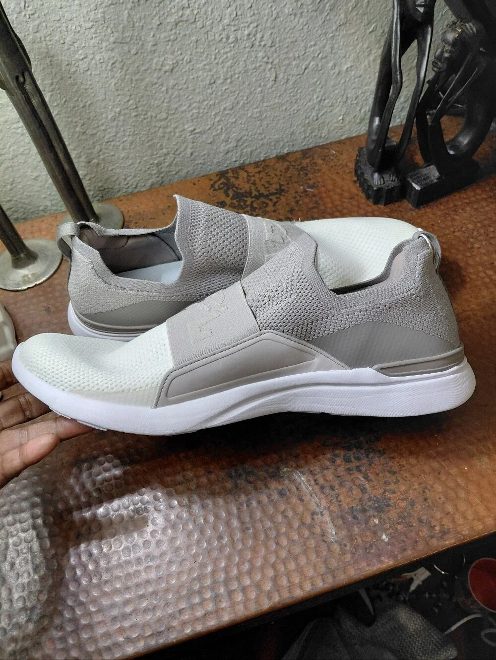 APL Men's Sz. 14 Gray/White TechLoom Bliss Sneaker